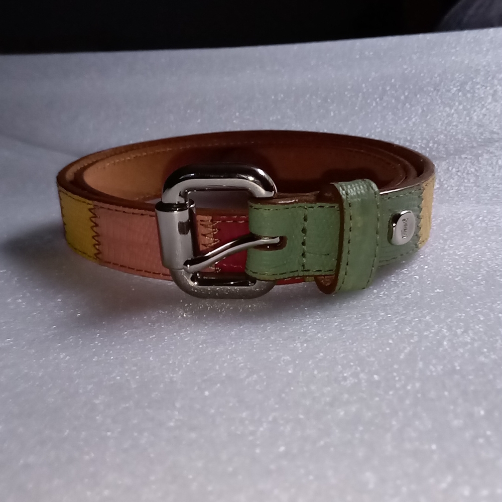 Fossil Genuine Leather Multicolor / Patch Work Be… - image 3